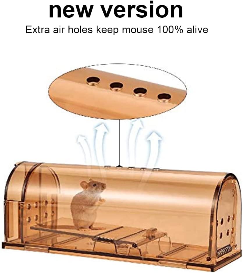Photo 1 of Mouse Traps Indoor for Home - Mouse Trap Easy to Set, Reusable and Effective No Kill Mouse Traps,Catch and Release Mouse Traps,Safe for Family and Pet Indoor/Outdoor-2 Pack, NEW 