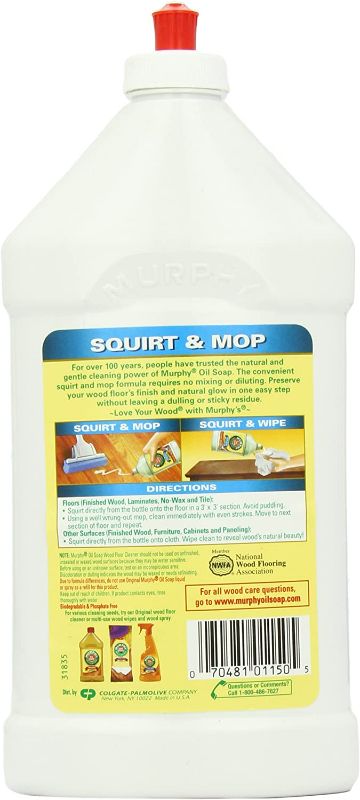 Photo 2 of Murphy's Oil Soap Squirt and Mop Wood Floor Cleaner - 32 Fluid Ounce Pack of 2 NEW  