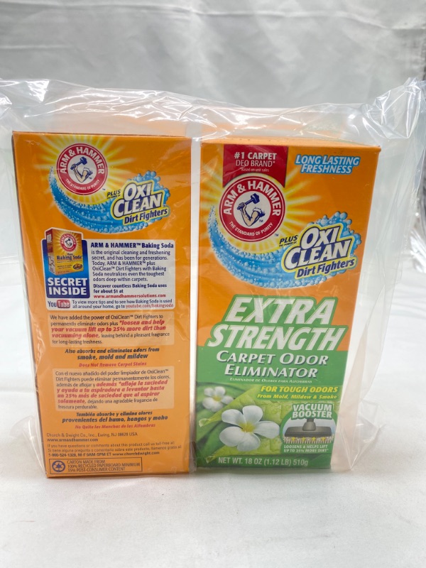 Photo 2 of 2 PACK Arm & Hammer Extra Strength Carpet Cleaners (18 Oz) NEW 