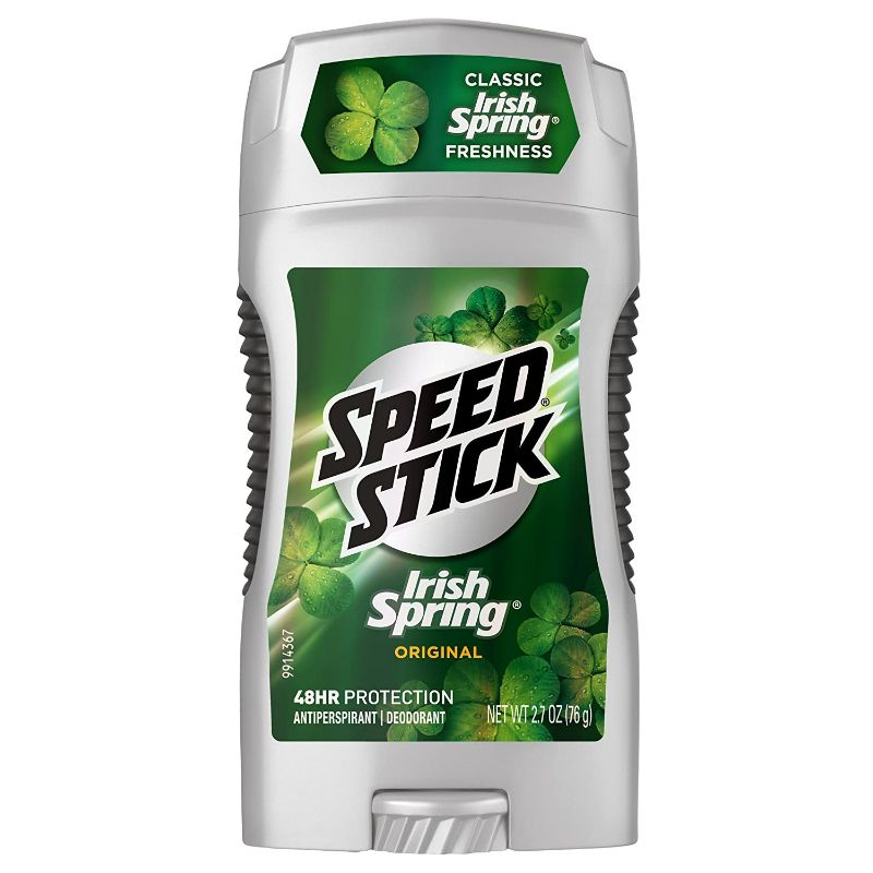 Photo 1 of Speed Stick Men's Antiperspirant and Deodorant, Irish Spring Original, All Day Dry  24 HR Protection  2.7 Ounce (Pack of 6) NEW 