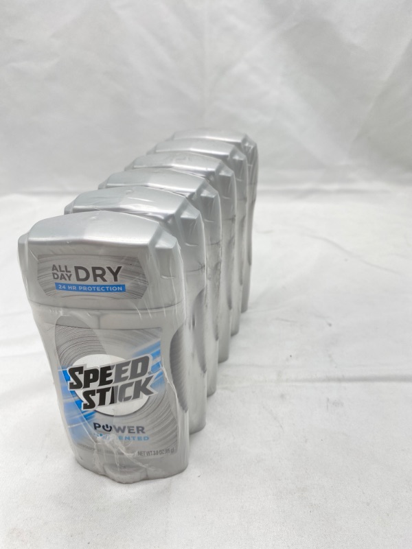 Photo 3 of Speed Stick Power Anti-Perspirant Deodorant Unscented 3 oz (Pack of 6) NEW 