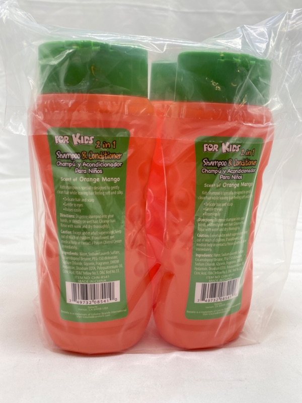 Photo 2 of Bebelle for Kids 2-1 Shampoo & Conditioner  Orange Mango 12fl oz (Pack of 4) NEW 