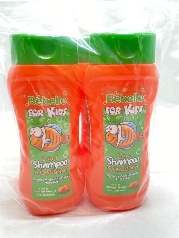 Photo 1 of Bebelle for Kids 2-1 Shampoo & Conditioner  Orange Mango 12fl oz (Pack of 4) NEW 