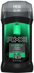 Photo 1 of Axe GOLD FRESH ICED MINT & LEATHER ANTIPERSPIRANT 3oz (Pack of 5) NEW 