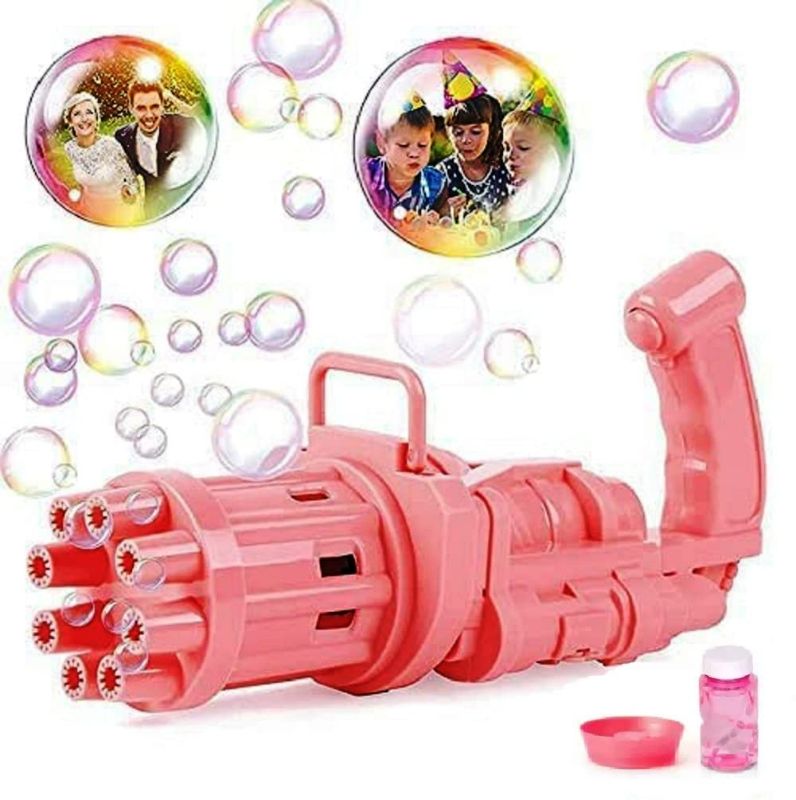 Photo 1 of  Bubble Machine Gun Outdoor & Indoor Toys for Boys and Girls, 8 Hole- Electric Bubble Maker Gun for Toddlers Toys with 20 ML Liquid NEW 