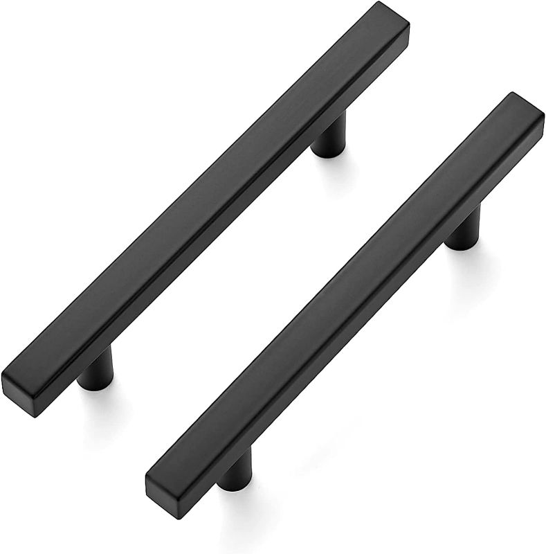 Photo 1 of 5 Pack Cabinet Pulls Matte Black Stainless Steel Kitchen Drawer Pulls Cabinet Handles new 