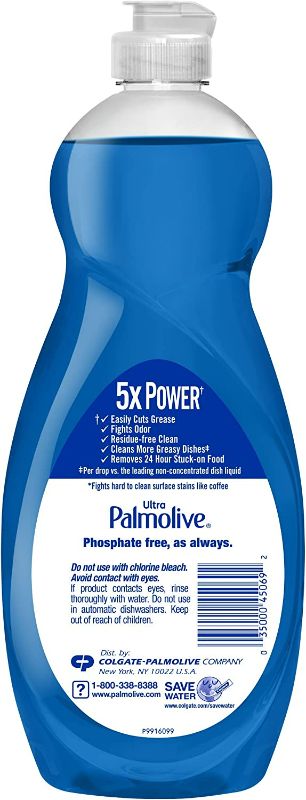 Photo 2 of Palmolive Ultra Dishwashing Liquid Dish Soap, Oxy Power Degreaser - 32.5 Fl Oz (Pack of 4) NEW 