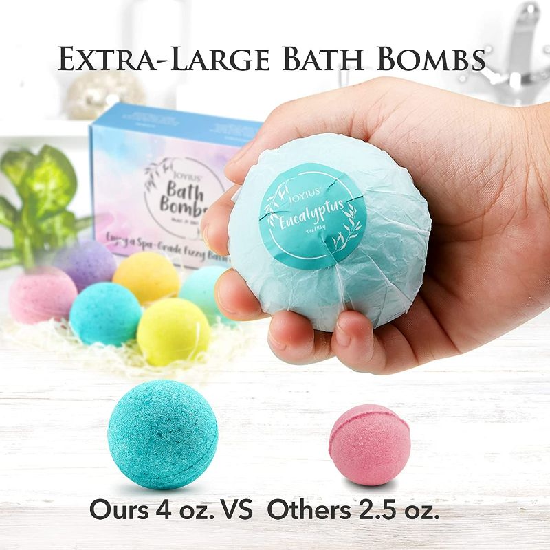 Photo 3 of JOYIUS Bath Bombs Gift Set with Natural Essential Oils, Fizzy Spa Moisturizes Dry Skin, Bubble Baths, Valentine's Day Gift Ideas for Girlfriends, Women, Moms, Wife, Her/Him NEW