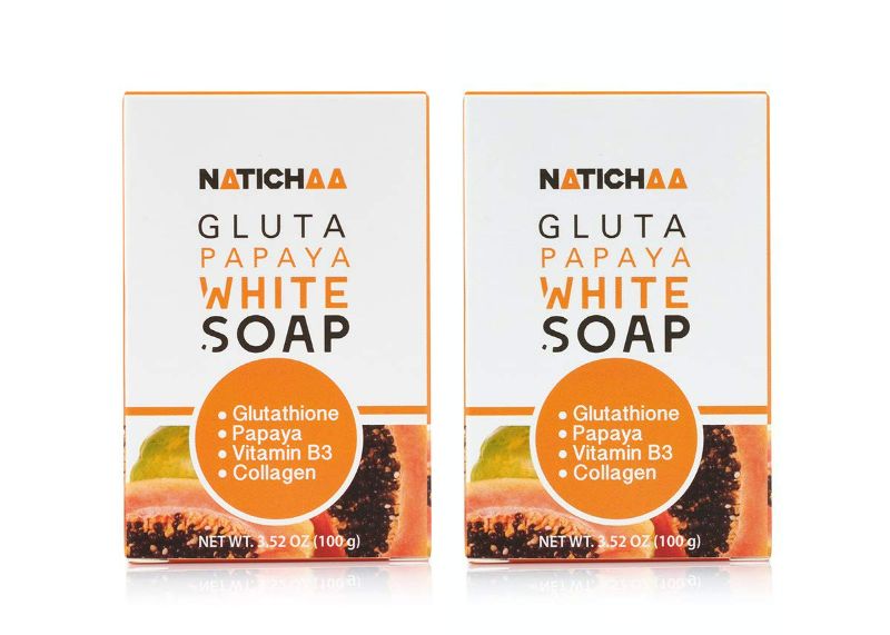 Photo 1 of Glutathione & Papaya White Soap, Natural Skin Brightening for Face & Body Exfoliating, Dark Spots, Acne Scars with Niacinamide, Coconut Oil for Silky Smooth Skin - Cruelty Free, 3.52 Oz (4 Pack) NEW 