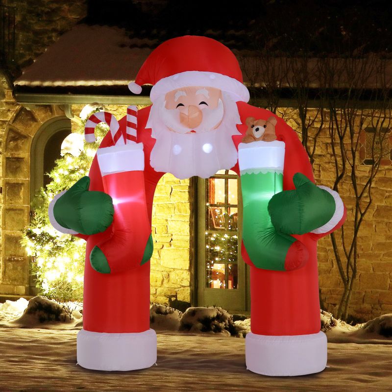 Photo 1 of 11 ft  Inflatable Xmas Christmas Holiday Yard Decor Outside Santa NEW
