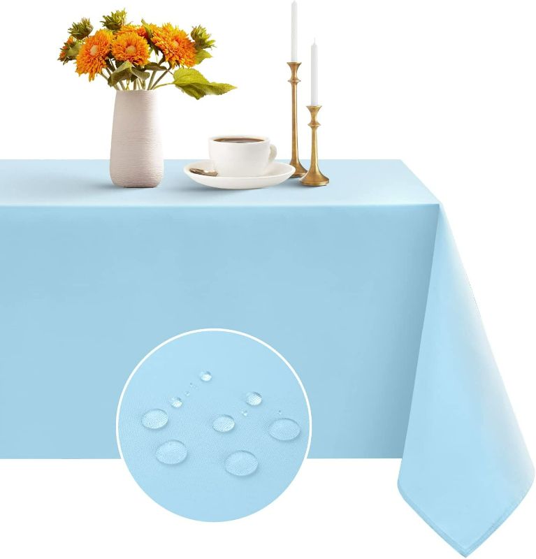 Photo 1 of Romanstile Rectangle Tablecloth - Waterproof and Wrinkle Resistant Washable Polyester Square Table Cloth for Kitchen Dining/Party/Wedding Indoor and Outdoor Use NEW
