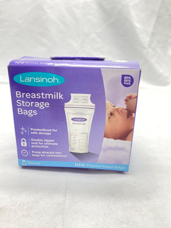 Photo 2 of Lansinoh Breastmilk Storage Bags, 100 Count Milk Storage Bags NEW 