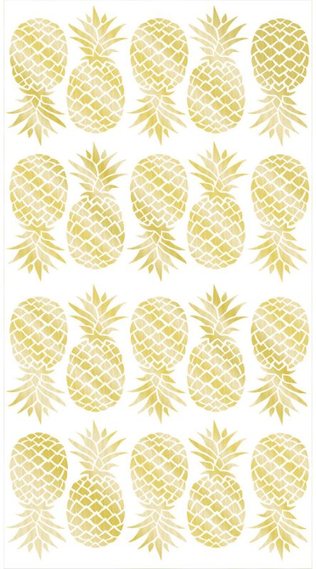 Photo 1 of WallPops WPK1908 Pineapple Wall Art Kit, Metallic NEW