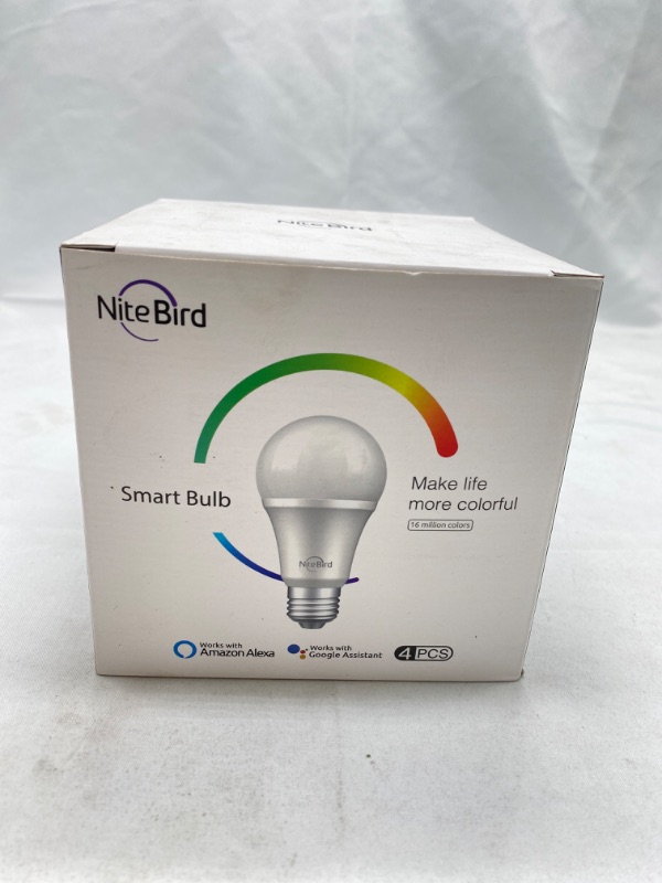 Photo 2 of NiteBird 4 Pack Smart Wifi  Light Bulbs, No Hub Required Work Google Home Alexa NEW