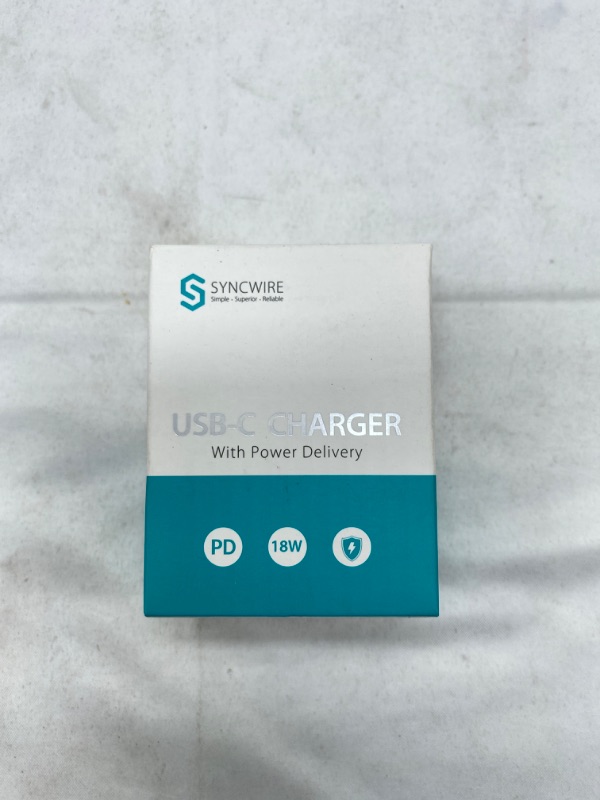 Photo 2 of USB C Charger, Syncwire 18W Fast Charger Block Adapter, Ultra Compact Type-C Power Delivery Wall Charger NEW