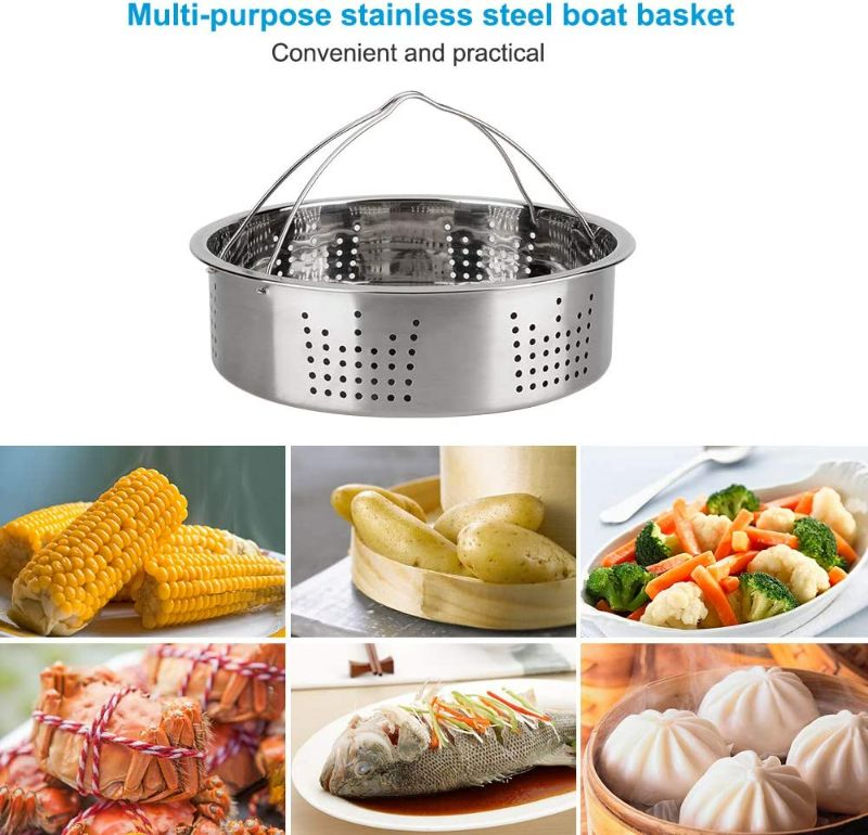 Photo 2 of Accessories-Set-for-Insta-Pot, Accessory Compatible with Instant Pot 6 Qt 8 Quart, with Steamer Basket Cheesecake Pan Egg Steam Trivet Silicone Mold Mitts Tong NEW 