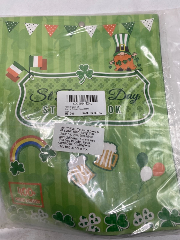 Photo 2 of 1000 Pieces Shamrock Stickers St. Patrick's Day Stickers  Book NEW