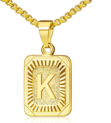 Photo 1 of Gold Initial Necklaces for Women Gold Letter Necklaces 26 Capital A-Z, Letter Pendant Necklaces for Women,Gold Number Necklace (Letter K) NEW 
