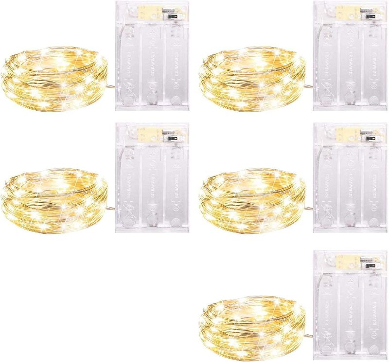 Photo 1 of 5 Pack Fairy Lights Battery Operated, Warm White NEW