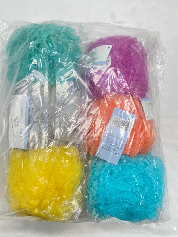 Photo 2 of Bath Shower Loofah Sponge Pouf Body Wash Scrubber (Set of 3) Pack of 2  NEW 