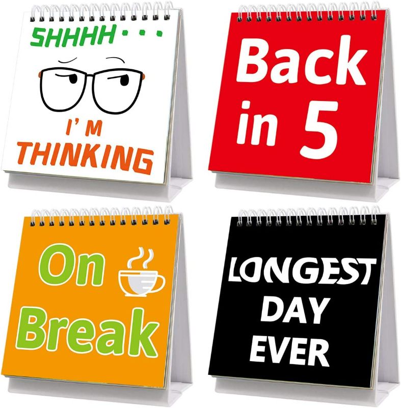 Photo 1 of Funny Desk Signs 30 Different Fun and Flip-Over Messages for Office Gifts Desk Accessories NEW