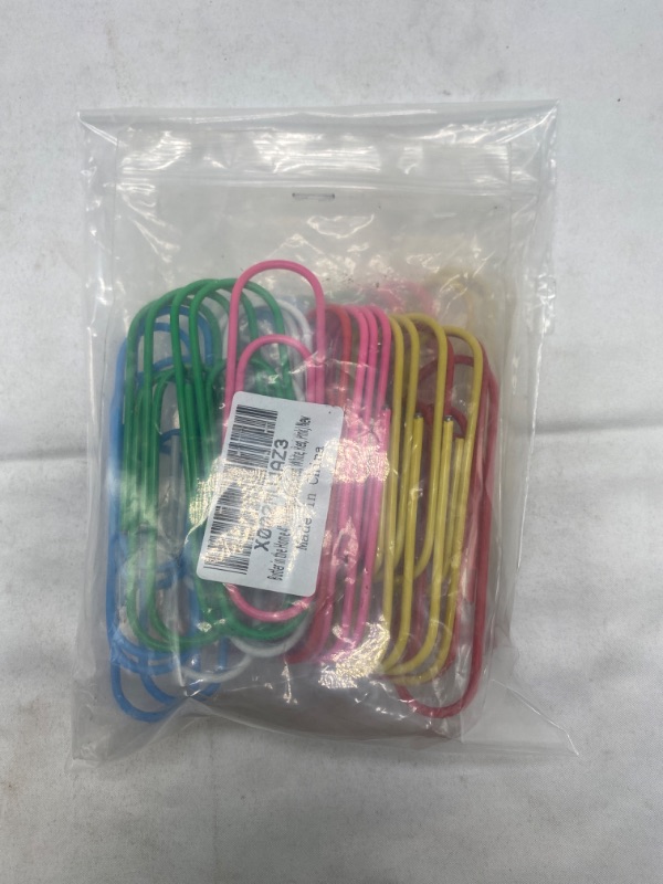 Photo 2 of (2 Pack) Butler in the Home 4" Inch Mega Large Jumbo Giant Big Colored Paper Clips Massive Mega 24 Pack 100mm (Blue, Yellow, Green, White, Red, Pink) NEW