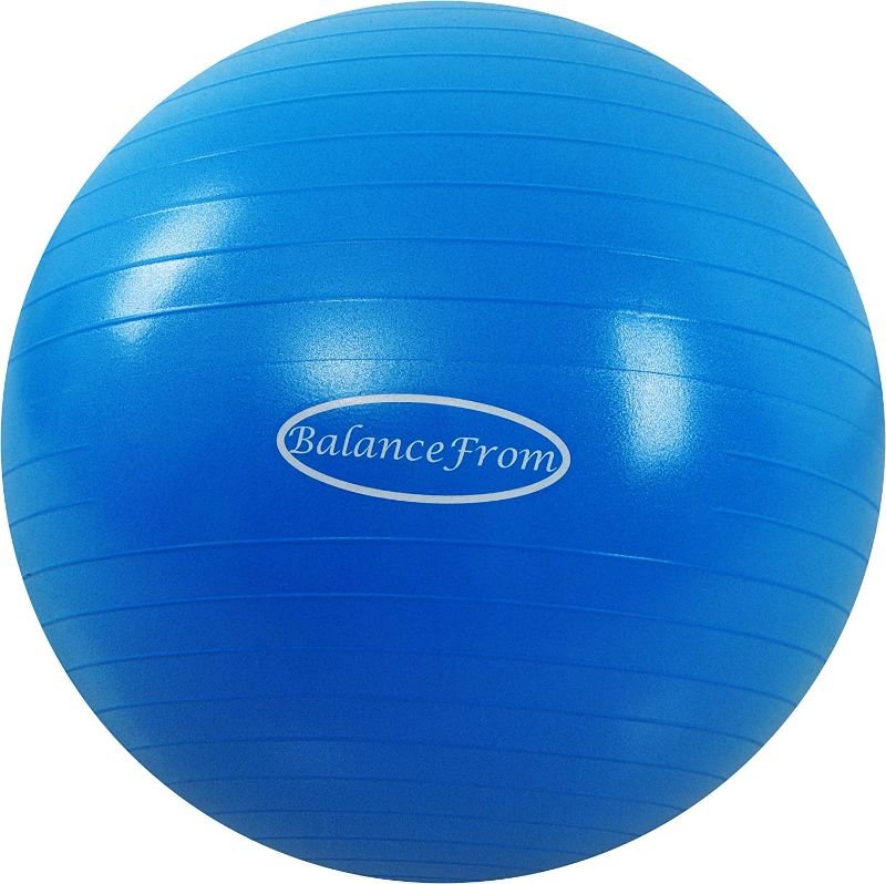 Photo 1 of BalanceFrom Anti-Burst and Slip Resistant Exercise Ball Yoga Ball Fitness Ball Birthing Ball with Quick Pump, 2,000-Pound Capacity NEW 