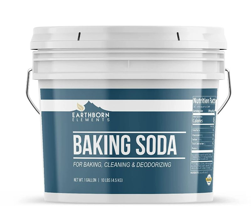 Photo 1 of Earthborn Elements Baking Soda (1 Gallon) Sodium Bicarbonate, Cooking, Cleaning & Deodorizing (10LBS) NEW 