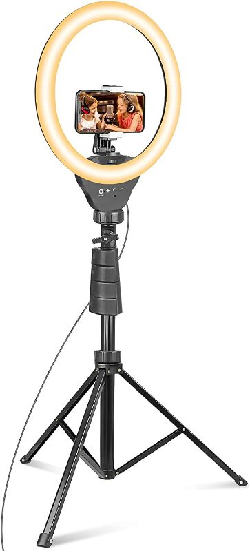 Photo 1 of UBeesize (Unknown Length) Ring Light with Tripod, Selfie Ring Light Tripod Stand, Light Ring for Video Recording Live Streaming(YouTube, Instagram, TIK Tok), Compatible with Phones, Cameras and Webcams NEW 