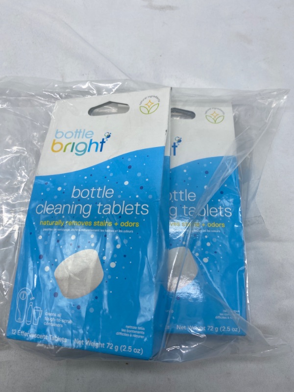 Photo 3 of Bottle Bright 2 Pack  - Water Bottle, Container & Hydration Pack Cleaning Tablets - Fresh and Clear - Safe and Free of Harmful Ingredients NEW