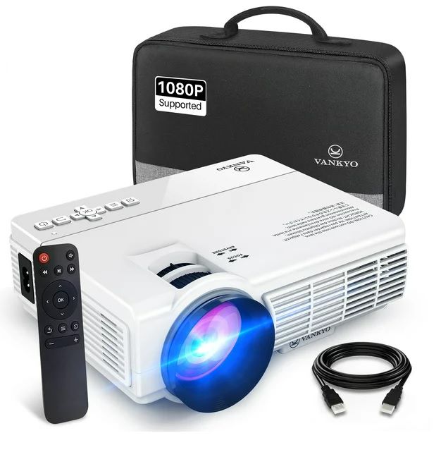 Photo 1 of VANKYO Leisure 3 1080P Supported Mini Projector with 65000 Hours Lamp Life, LED Portable Projector Support 200'' Display, Compatible with TV Stick, PS4, HDMI, VGA, TF, AV and USB NEW