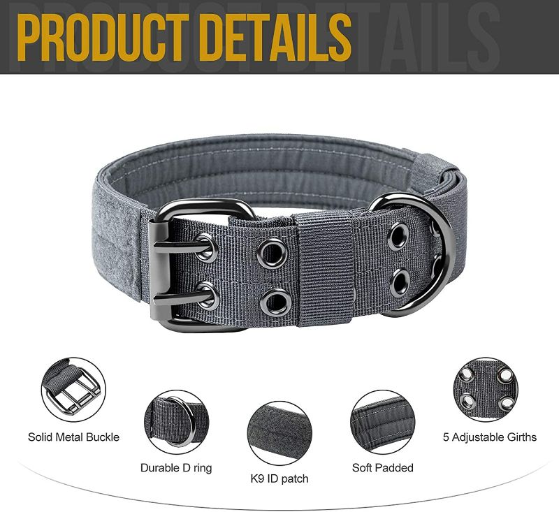 Photo 1 of OneTigris Dog Collar Tactical Dog Leash Set for Walking Outdoor(Grey)NEW 