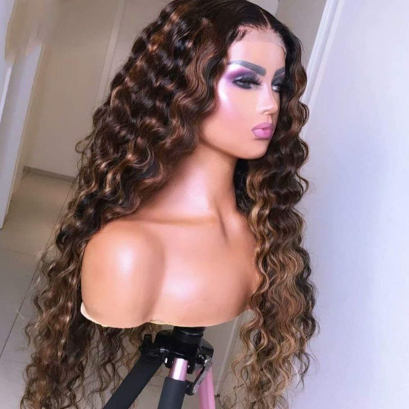 Photo 1 of Quinlux Wigs 180% Density 1B/ace Front Human Hair Wigs Glueless Brazilian Human Hair 18 inch NEW