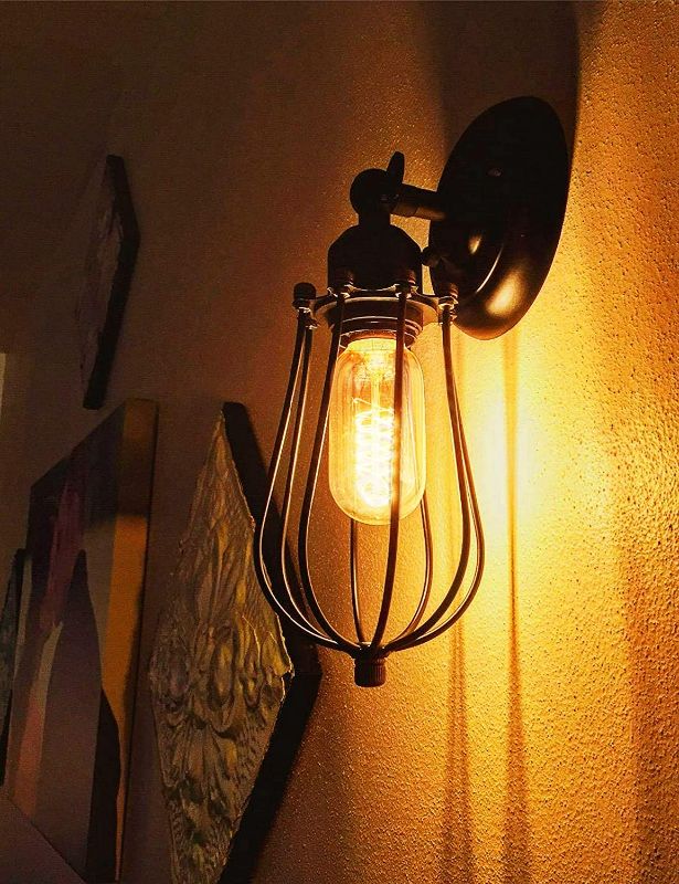 Photo 2 of Edison Bulbs, DORESshop Vintage Edison Light Bulbs 40 Watt, Incandescent Light Bulbs, T45, 110-130 Volts, E26/E27 Base Dimmable Decorative Antique Filament Light Bulbs, Amber Glass, Warm White, 4 Pack  NEW 