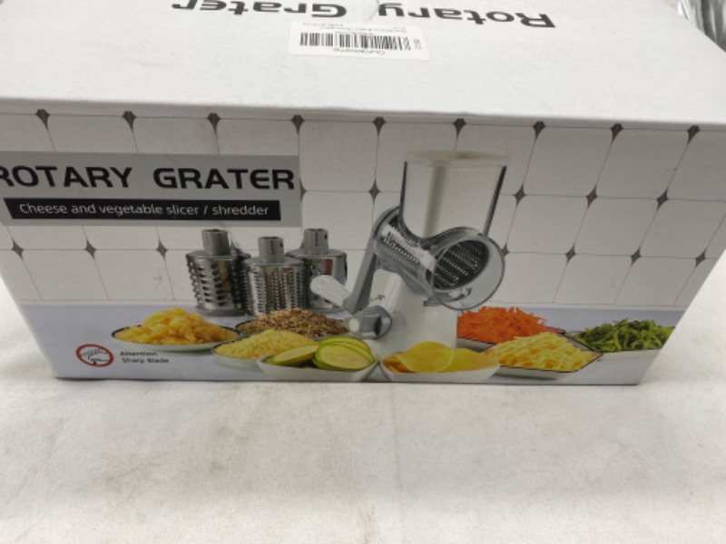 Photo 3 of Vegetable Cheese Grater Slicer - Rotary Handheld Grater Shredder Grinder with a Stainless Steel Peeler 