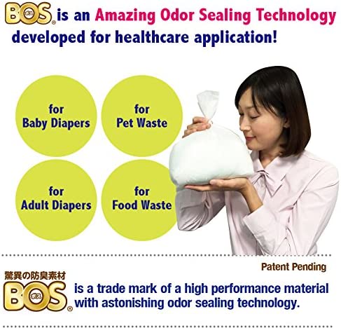 Photo 2 of BOS Amazing Odor Sealing Disposable Bags for Diapers, Pet Waste, Food Waste or any Sanitary Product Disposal -Durable and Unscented [Size:M, Color:White](90 count, Pack of 1) (90 Bags) NEW 