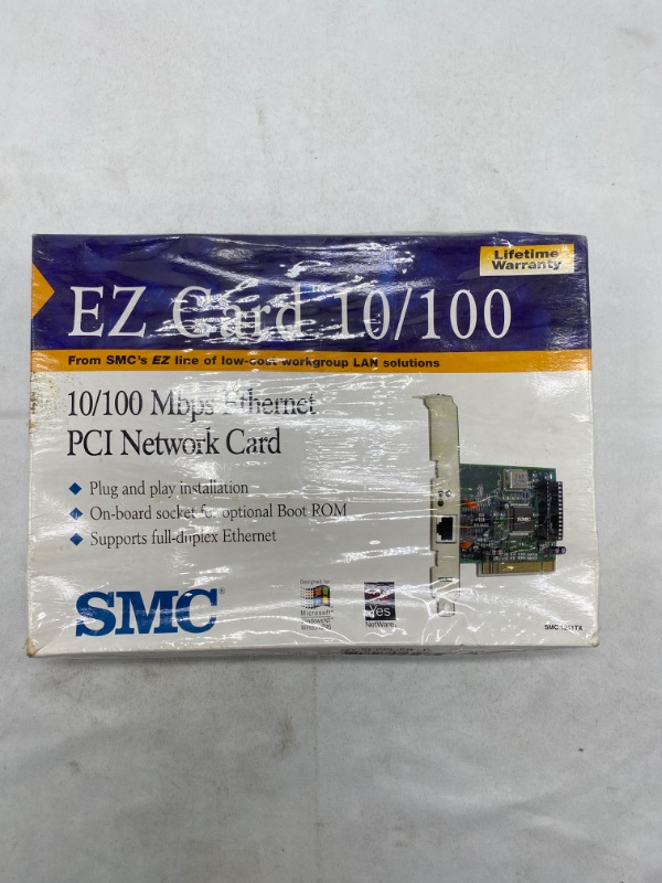 Photo 2 of SMC Ez Card 10/100MBPS Fast Ethernet PCI Card NEW 