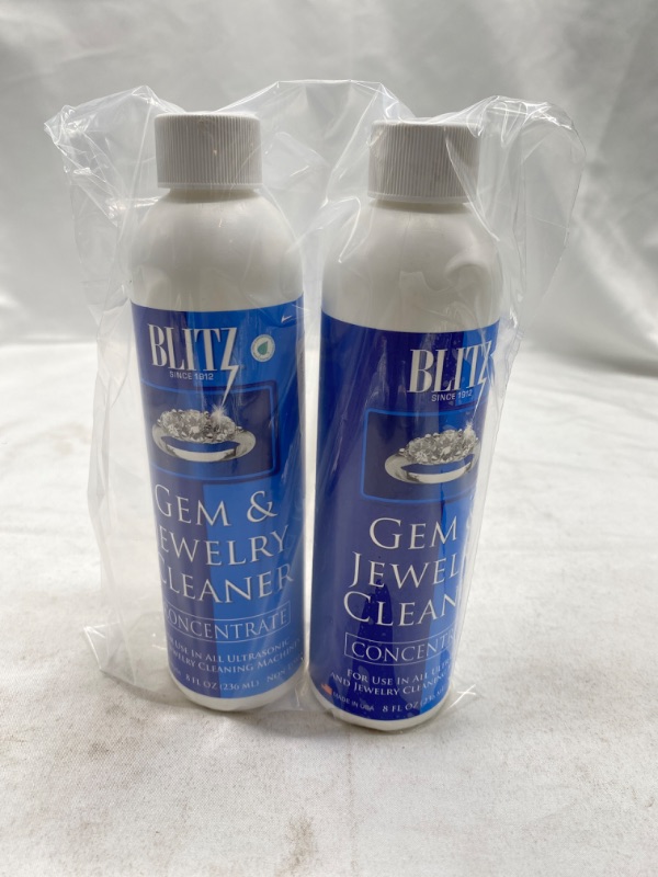 Photo 3 of Blitz 653 Gem & Jewelry Non-Toxic Cleaner Concentrate for use in Cleaning Machines, 8 Ounces, 2-Pack NEW