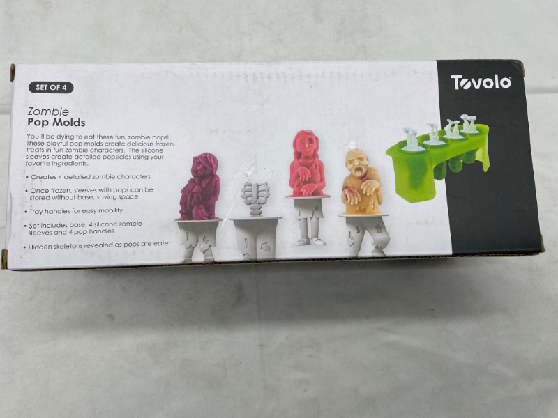 Photo 2 of Tovolo Zombie Popsicle Molds (Set of 4) - Mess-Free Silicone Ice Pops with Reusable Sticks for Freezer Snacks / Dishwasher-Safe & BPA-Free Zombie Molds NEW 