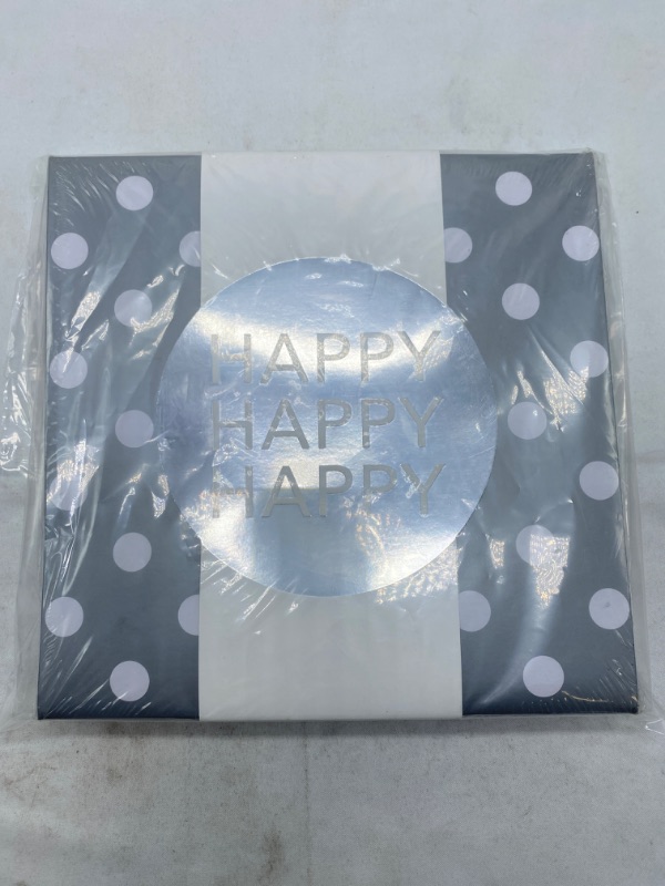 Photo 3 of Hallmark 8" Medium Gift Box Set with Wrap Bands (Pack of 4: Silver and White, "Happy") for Christmas, Hanukkah, Weddings, Valentine's Day, Birthdays