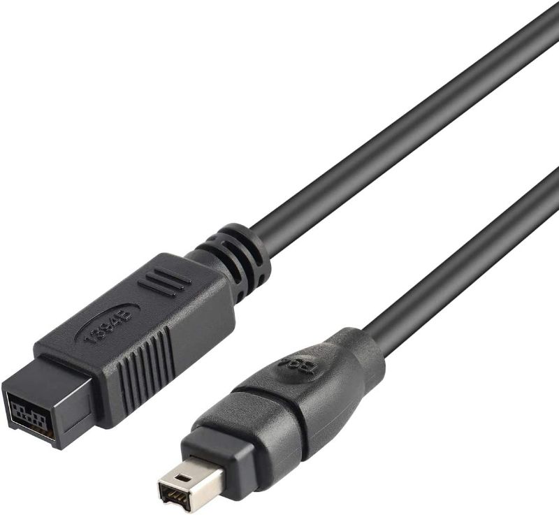 Photo 1 of (Pack of 2) Pasow FireWire Cable 9 Pin to 4 Pin IEEE 1394 Firewire 800/400 Cable 6 Feet NEW