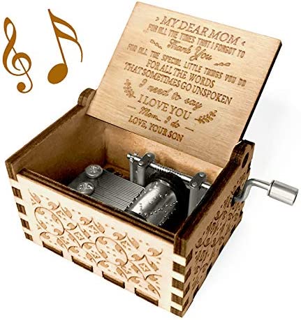Photo 1 of You are My Sunshine Music Box, Gift for Mom from Son, Wood Laser Engraved Vintage Music Boxes, Unique Best Gift for Mother's Day, Birthday/Christmas (Son to Mom) NEW 
