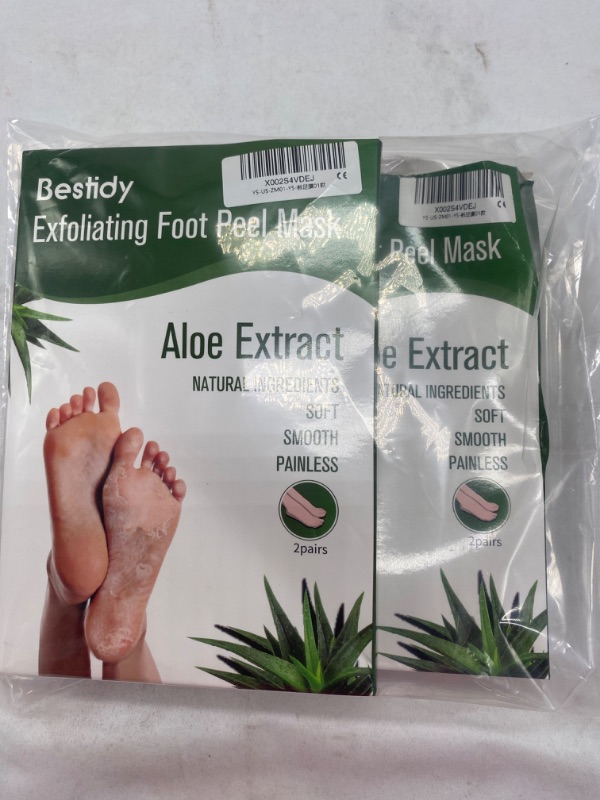 Photo 1 of (4 Pairs) Exfoliating Foot Peel Masks Aloe Extract  Natural Ingredients Soft Smooth Pain Less New 