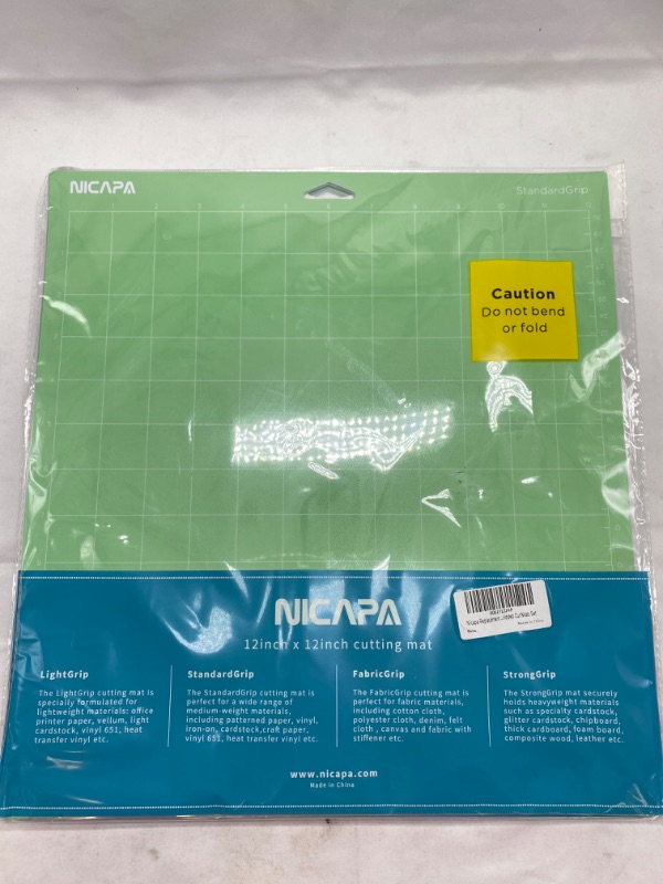 Photo 3 of Nicapa Replacement Cutting Mat (12x12 inch) for Cricut Maker 3/Maker/Explore 3/Air 2/Air/One (3pack-Standardgrip?Lightgrip?Stronggrip) Adhesive&Sticky Non-Slip Flexible Square Gridded Cut Mats Set NEW