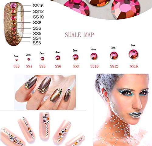 Photo 2 of Ranvi 3000 Pieces Nail Rhinestone Horse Eye Diamond Drop Shaped Diamond Multicolor Suitable for Nail Art DIY Crafts Phone Clothes Shoes(5 Boxes) NEW
