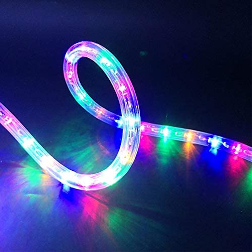 Photo 1 of 18ft 216 LED Rope Lights, 120V UL Listed Plugin Rope Lights Connectable Indoor and Outdoor Flexible LED Tube Lights for Holiday, Garden, Yard, Corridor and Patio Decor (Blue) NEW 