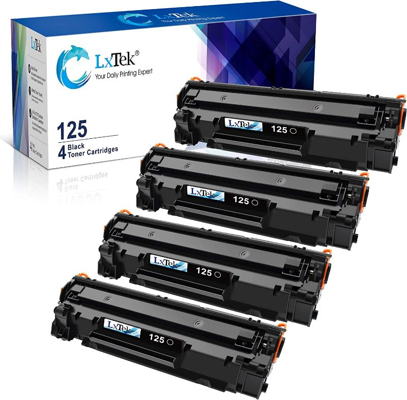 Photo 1 of LxTek Compatible Toner Cartridge Replacement for Canon 125 CRG-125 3484B001 to use with ImageClass LBP6000 ImageClass LBP6030w ImageClass MF3010 Laser Printer (Black,4 Pack-HighYield) NEW