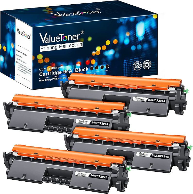 Photo 1 of Valuetoner Compatible Toner Cartridge Replacement for HP 94A Toner Cartridge Black CF294A for Pro MFP M118dw,M148dw, M148fdw, M148, M118 Printer (Black, 4-Pack) NEW 