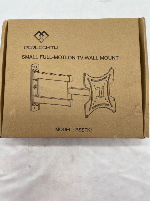 Photo 2 of PERLESMITH TV Wall Mount for 13-42 Inch Flat or Curved TVs & Monitors, Full Motion TV Wall Mount with Articulating Arms Swivel Tilt Extends, Corner tv Bracket Max VESA 200x200 mm up to 44lbs, PSSFK1 New