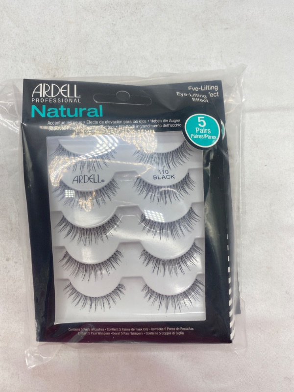 Photo 3 of Ardell False Lashes #110 Black, 5 Pairs x 2 Pack NEW 